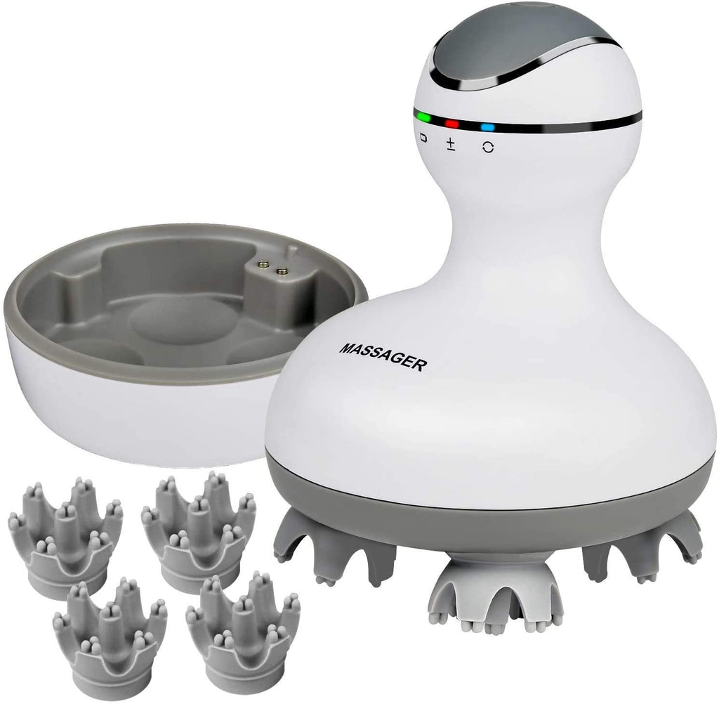 Electric Scalp Massager – 4-Head IPX7 Waterproof Deep Relaxation Tool