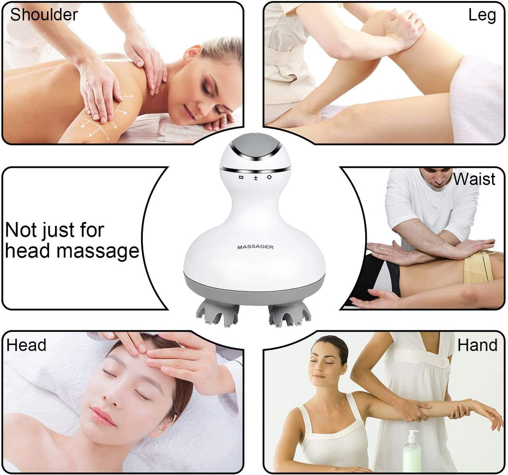 Electric Scalp Massager – 4-Head IPX7 Waterproof Deep Relaxation Tool