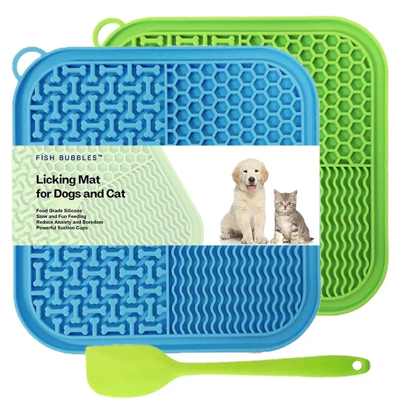 Silicone Dog Lick Mat — Slow Feeder with Suction Base