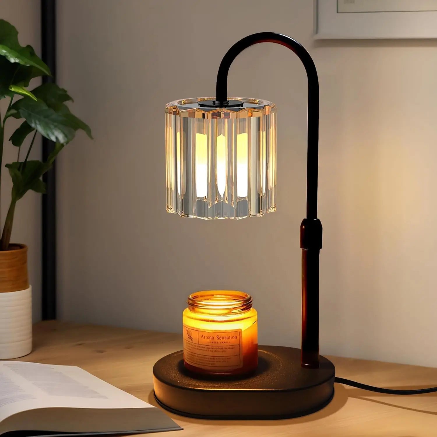 Candle Warmer Lamp with Timer & Dimmer — Flameless Wax Melt Light