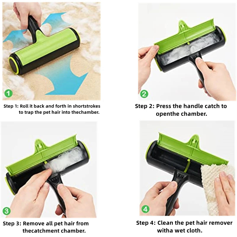 Reusable Pet Hair Remover Roller — No Refills Needed