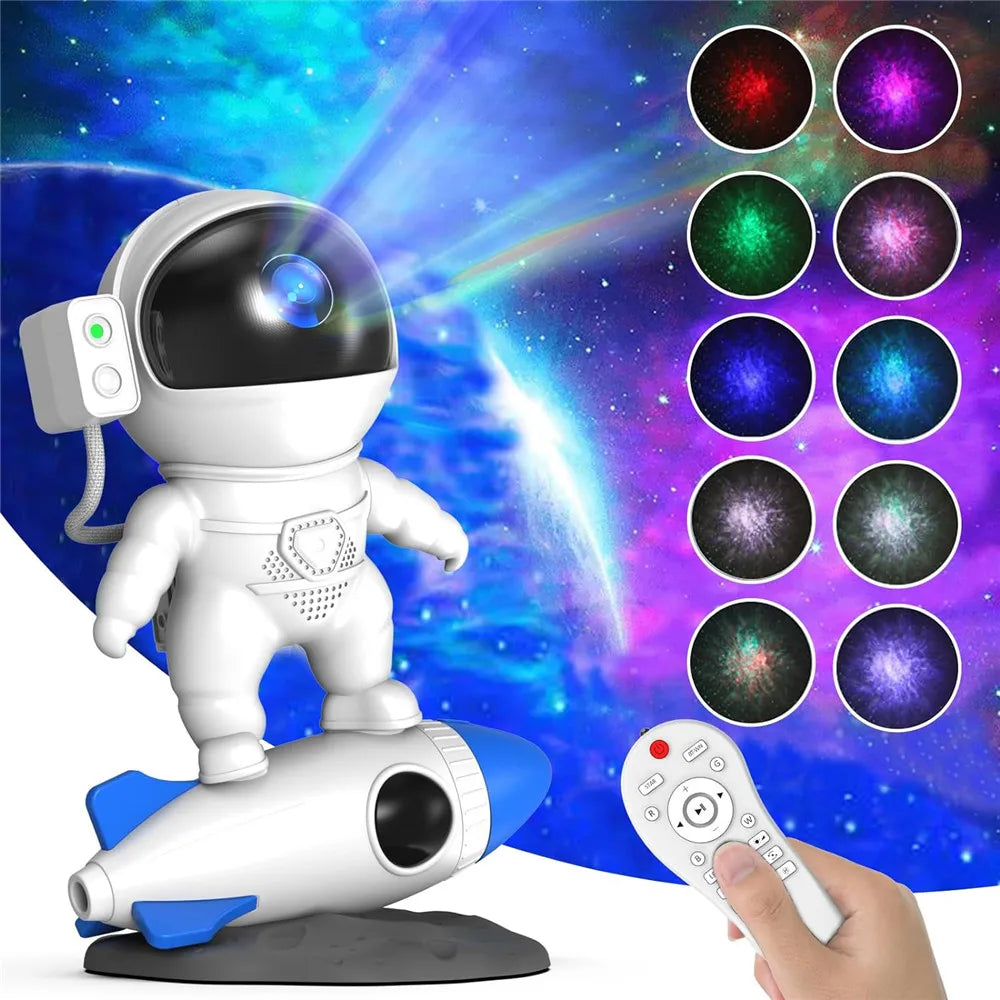 Bedroom Galaxy Star Projector HD – 13 Film Discs, 360° Rotation, Remote Control