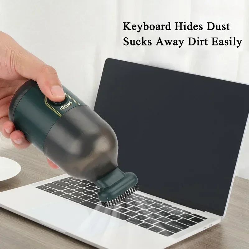 Mini Desktop Keyboard Vacuum Cleaner — USB Rechargeable Desk Cleaner