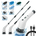 Cordless Electric Spin Scrubber — 4 Brush Heads, Long Handle