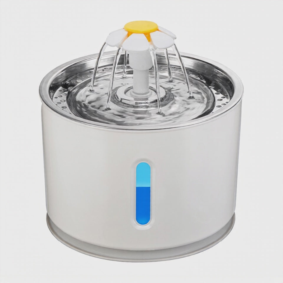 Automatic Stainless Steel Cat Water Fountain – 2.5L Silent Filtered Pet Fountain